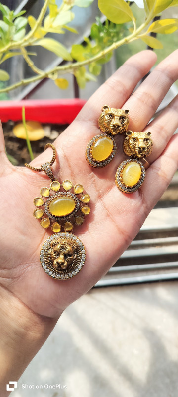 Sabyasachi inspired  jaguar pendant set